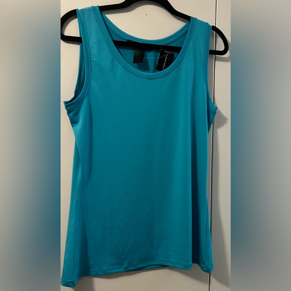 🆕 NWT ASHLEY STEWART TEAL SLEEVELESS TANK ( Size 12)